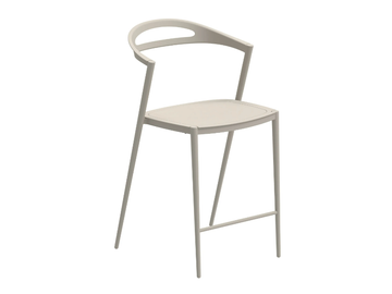 STYLETTO - High aluminium garden stool with back by Royal Botania - view 2